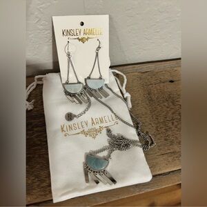 Kinsley Armelle Silver and Light Blue Jewelry Set